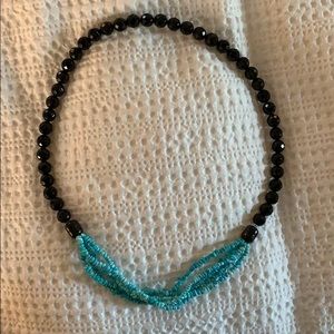 NWOT Jay King Black Beaded and Turquoise Necklace